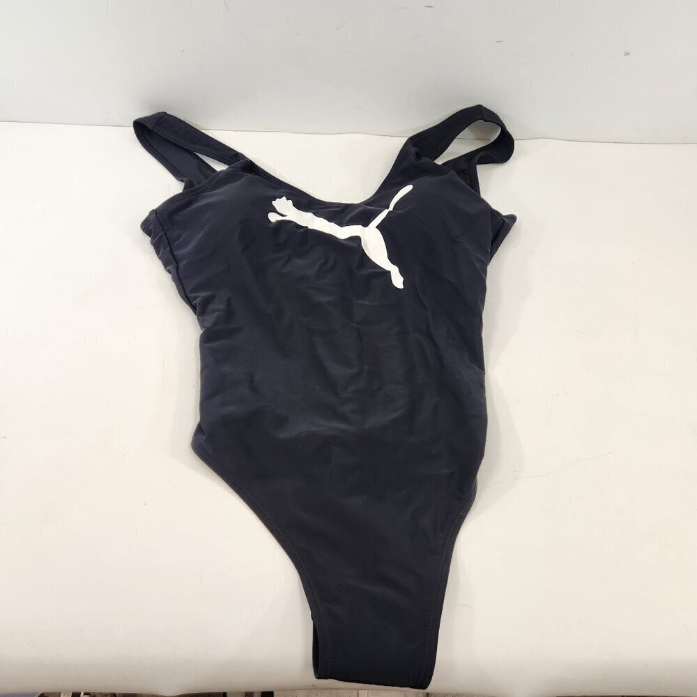 Puma Black One Piece Swimsuit Size Medium NWT